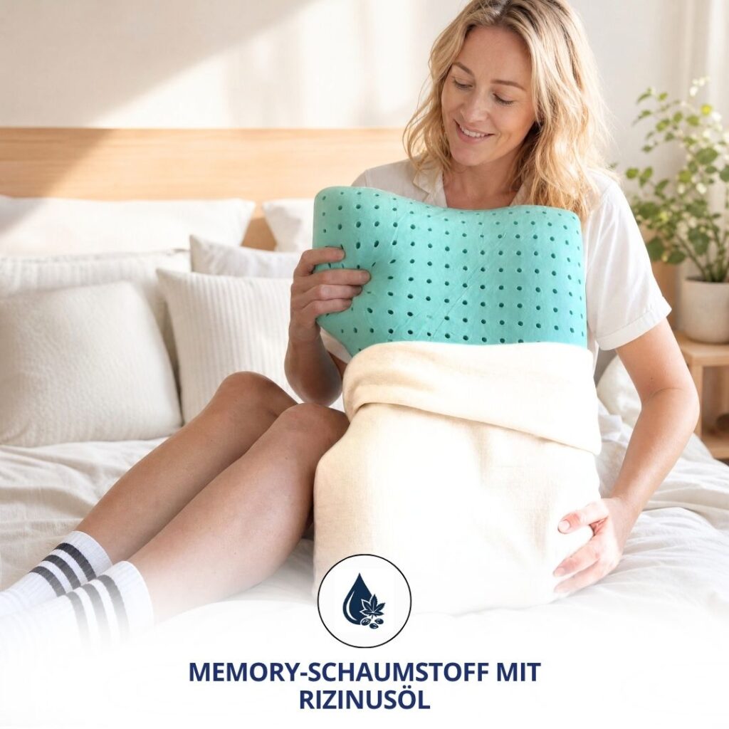 Memory-Kissen mit Rizinusöl für Allergiker